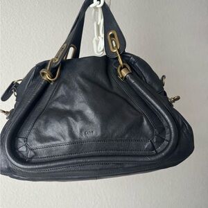 Chloe Black Leather Shoulder Bag